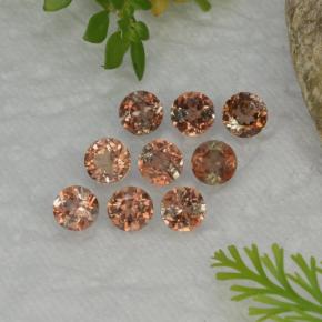 Gemas de andalucita multicolor natural de  ct, corte redondo, VS-SI