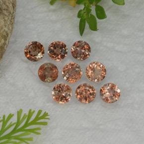Gemas de andalucita multicolor natural de  ct, corte redondo, VS-SI