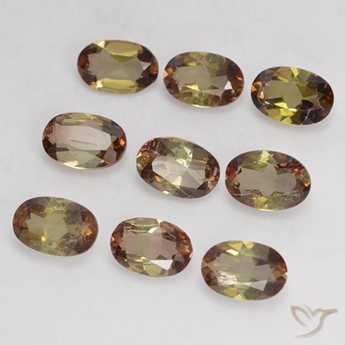 Gemas de andalucita Multicolor natural de 3.74 ct, Ovalada, VS-SI