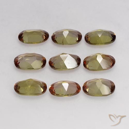 Gemas de andalucita Multicolor natural de 3.74 ct, Ovalada, VS-SI