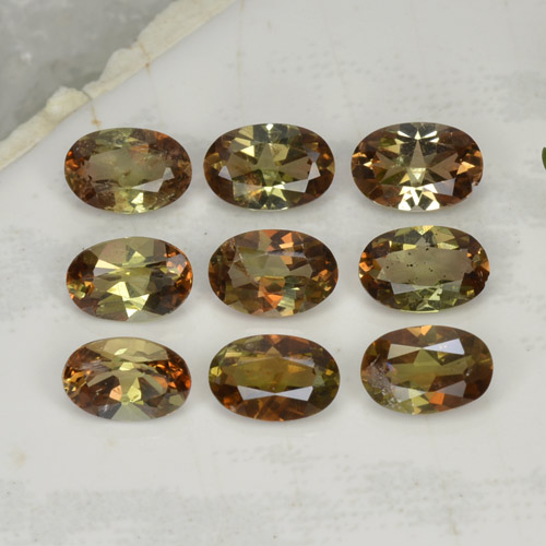Gemas de andalucita multicolor natural de 3,64 ct, corte óvalo, VS-SI