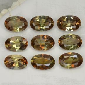 Gemas de andalucita multicolor natural de 3,64 ct, corte óvalo, VS-SI
