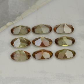 Gemas de andalucita multicolor natural de 3,64 ct, corte óvalo, VS-SI