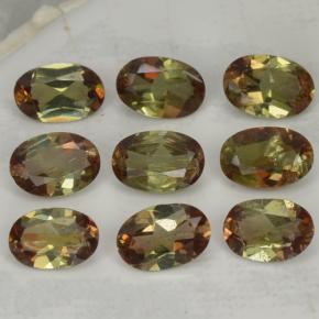 Gemas de andalucita multicolor natural de 3,72 ct, corte óvalo, VS-SI