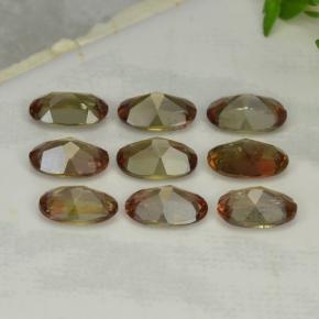 Gemas de andalucita multicolor natural de 3,72 ct, corte óvalo, VS-SI