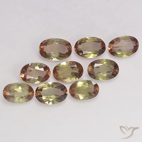 Gemas de andalucita Multicolor natural de 3.00 ct, Ovalada, VS-SI
