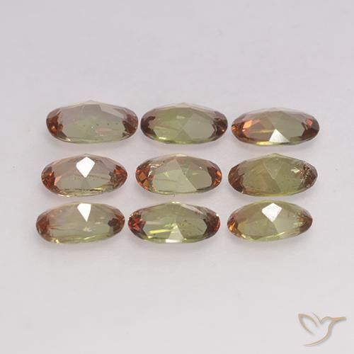 Gemas de andalucita Multicolor natural de 3.00 ct, Ovalada, VS-SI
