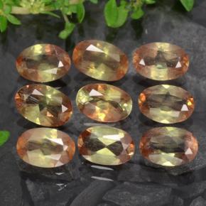 Gemas de andalucita multicolor natural de 3,67 ct, corte óvalo, VS-SI
