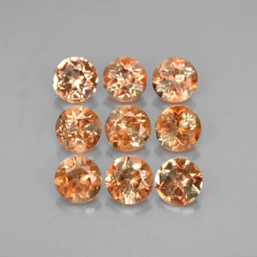 Gemas de andalucita multicolor natural de  ct, corte redondo, VS