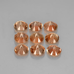 Gemas de andalucita multicolor natural de  ct, corte redondo, VS