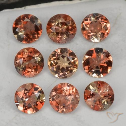 Gemas de andalucita Multicolor natural de 2.35 ct, Redondo, VS-SI