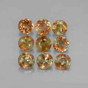 Gemas de andalucita multicolor natural de 2,33 ct, corte redondo, VS-SI