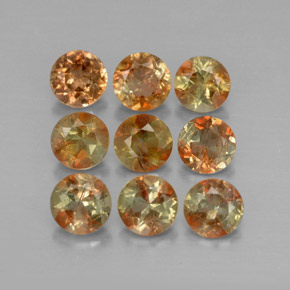 Gemas de andalucita multicolor natural de 2,33 ct, corte redondo, VS-SI