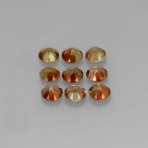 Gemas de andalucita multicolor natural de  ct, corte redondo, VS-SI