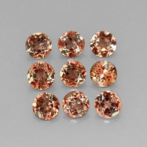 Gemas de andalucita multicolor natural de  ct, corte redondo, VS