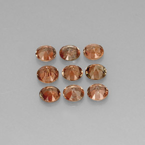Gemas de andalucita multicolor natural de  ct, corte redondo, VS