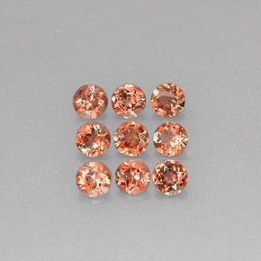 Gemas de andalucita rosa natural de  ct, corte redondo, VS-SI