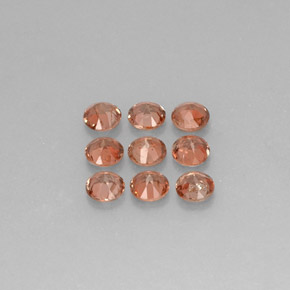 Gemas de andalucita rosa natural de  ct, corte redondo, VS-SI