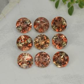 Gemas de andalucita multicolor natural de 2,39 ct, corte redondo, VS-SI