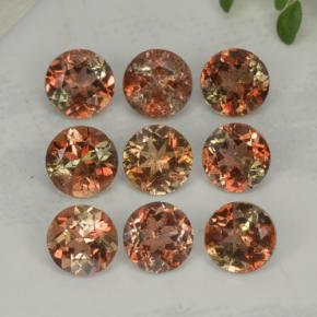 Gemas de andalucita multicolor natural de 2,39 ct, corte redondo, VS-SI