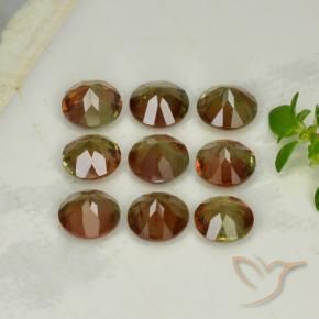 Gemas de andalucita Multicolor natural de 2.24 ct, Redondo, VS-SI