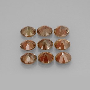 Gemas de andalucita multicolor natural de 2,34 ct, corte redondo, VS-SI