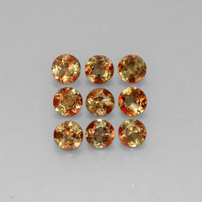 Gemas de andalucita multicolor natural de  ct, corte redondo, VS-SI