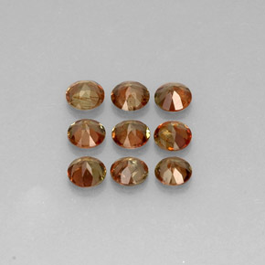 Gemas de andalucita multicolor natural de  ct, corte redondo, VS-SI