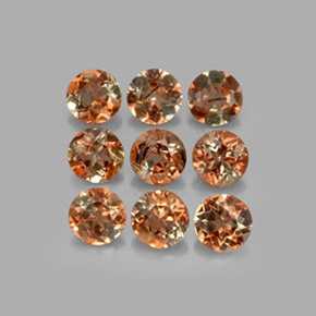 Gemas de andalucita multicolor natural de 2,19 ct, corte redondo, VS