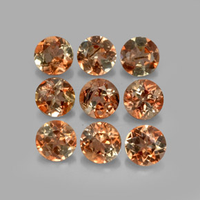 Gemas de andalucita multicolor natural de 2,19 ct, corte redondo, VS