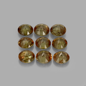 Gemas de andalucita multicolor natural de  ct, corte redondo, VS