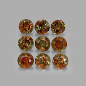 Gemas de andalucita multicolor natural de 2,28 ct, corte redondo, VS