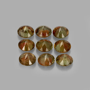 Gemas de andalucita multicolor natural de 2,28 ct, corte redondo, VS