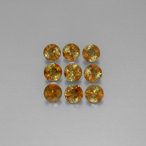 Gemas de andalucita multicolor natural de  ct, corte redondo, VS