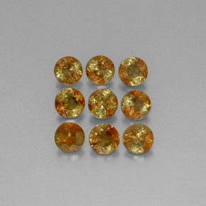 Gemas de andalucita multicolor natural de  ct, corte redondo, VS