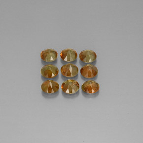 Gemas de andalucita multicolor natural de  ct, corte redondo, VS
