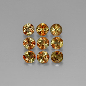 Gemas de andalucita multicolor natural de  ct, corte redondo, VS