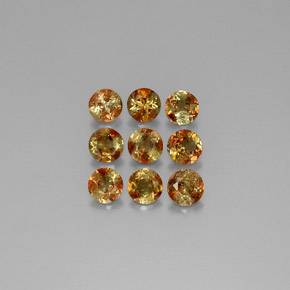 Gemas de andalucita multicolor natural de  ct, corte redondo, VS