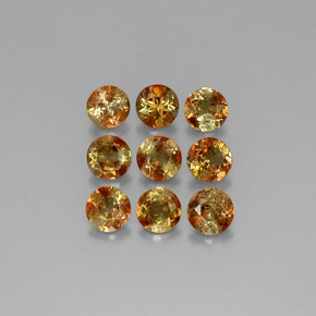 Gemas de andalucita multicolor natural de  ct, corte redondo, VS