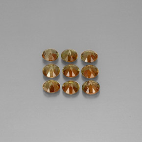 Gemas de andalucita multicolor natural de  ct, corte redondo, VS