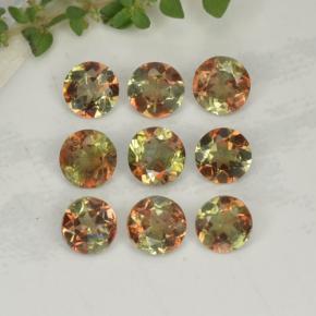 Gemas de andalucita multicolor natural de 1,92 ct, corte redondo, VS