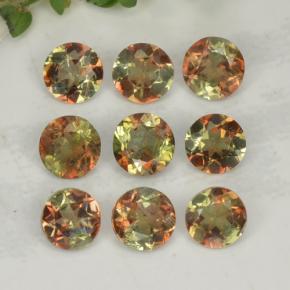 Gemas de andalucita multicolor natural de 1,92 ct, corte redondo, VS