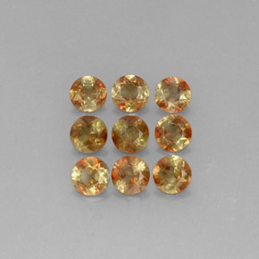 Gemas de andalucita multicolor natural de  ct, corte redondo, VS