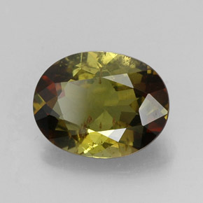 Andalucita multicolor natural de 1,64 ct, corte óvalo, VS-SI