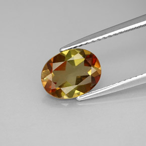 Andalucita multicolor natural de 1,61 ct, corte óvalo, VVS-VS