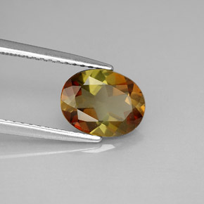 Andalucita multicolor natural de 1,61 ct, corte óvalo, VVS-VS