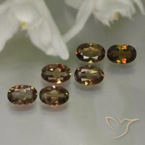 Gemas de andalucita Multicolor natural de 2.36 ct, Ovalada, VVS-VS