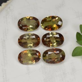 Gemas de andalucita multicolor natural de 2,49 ct, corte óvalo, VVS-VS