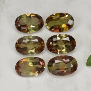 Gemas de andalucita multicolor natural de 2,49 ct, corte óvalo, VVS-VS