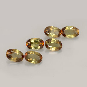 Gemas de andalucita multicolor natural de  ct, corte óvalo, VVS-VS